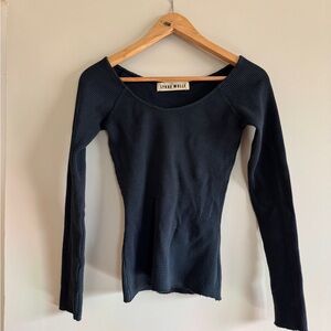 LYKKE WULLF SWAM TOP THERMAL BLACK XS